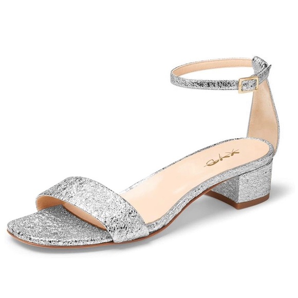 XYD Shoes - Open Toe Ankle Strap Chunky Block Low Heel Sandals